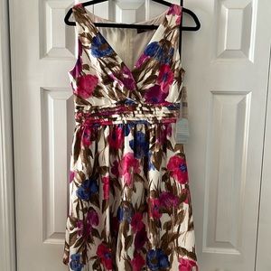 Eliza J Fit And Flare Floral Sleeveless Dress Sz 6, summer wedding, semi formal